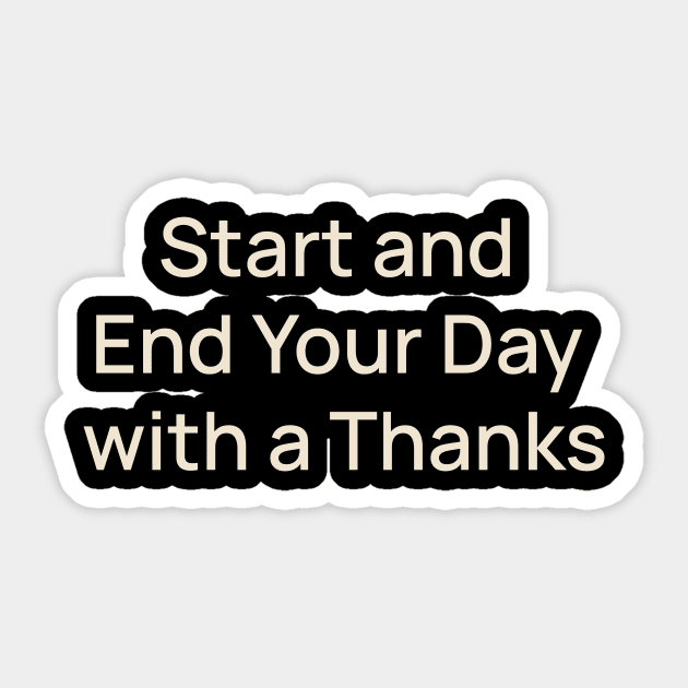 Start and End Your Day with Thanks Thanksgiving Sticker by TV Dinners